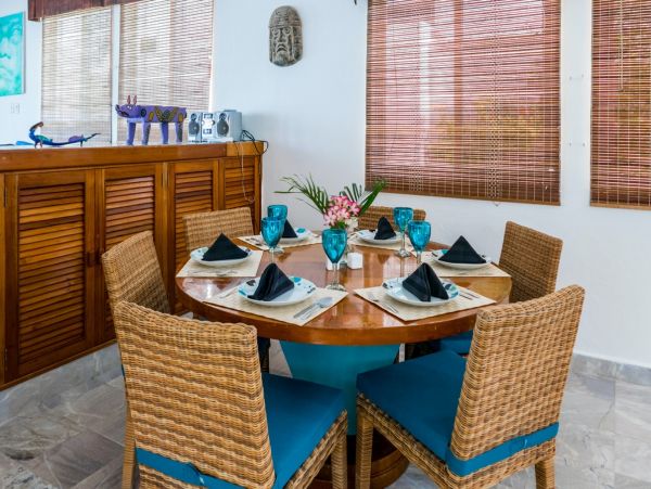 Beachfront Five Bedroom Mayan Villa in South Akumal