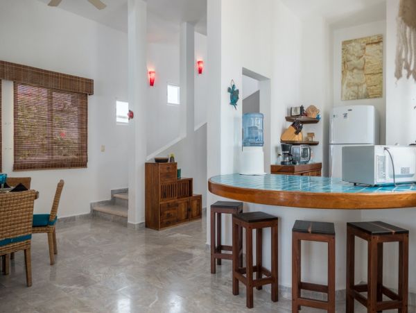 Beachfront Five Bedroom Mayan Villa in South Akumal