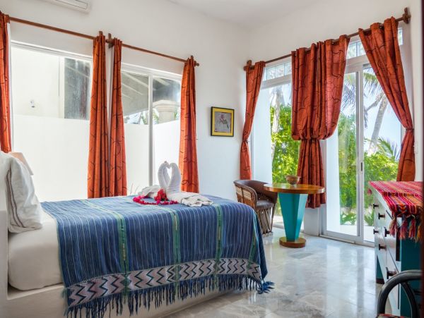 Beachfront Five Bedroom Mayan Villa in South Akumal