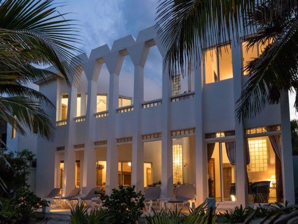 Beachfront Five Bedroom Mayan Villa in South Akumal