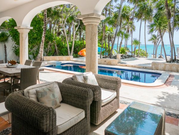 On Beach Playa Del Carmen Vacation Pool Home Sleeps 12