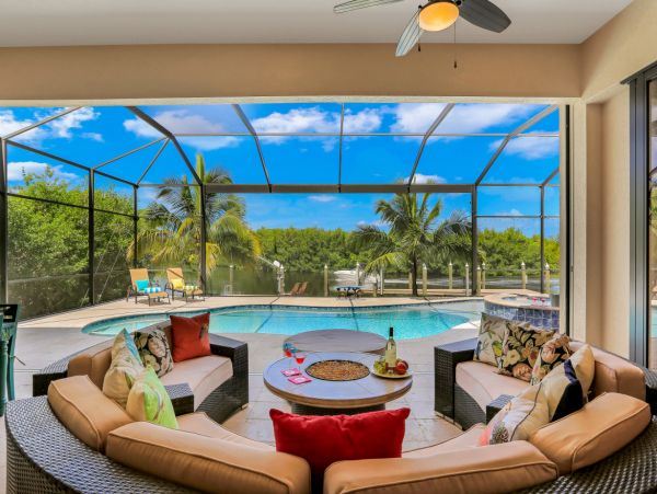 Stunning Cape Coral Vacation Rental Pool Home with Gym