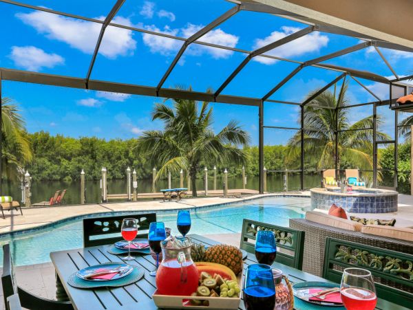 Stunning Cape Coral Vacation Rental Pool Home with Gym