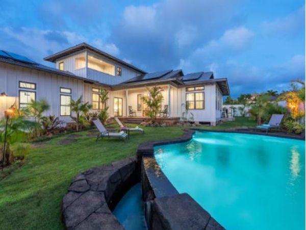 Finest Walk to Beach Kauai Luxury Six Bedroom Vacation Home