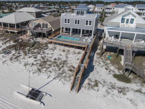 Chic Airy Beachfront Home
