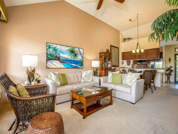 Partial Ocean Views Wailea Vacation Condo Sleeps 6 Guests
