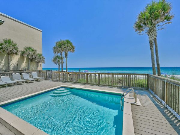 On Beach Panama City Vacation Pool Home Six Bedroom