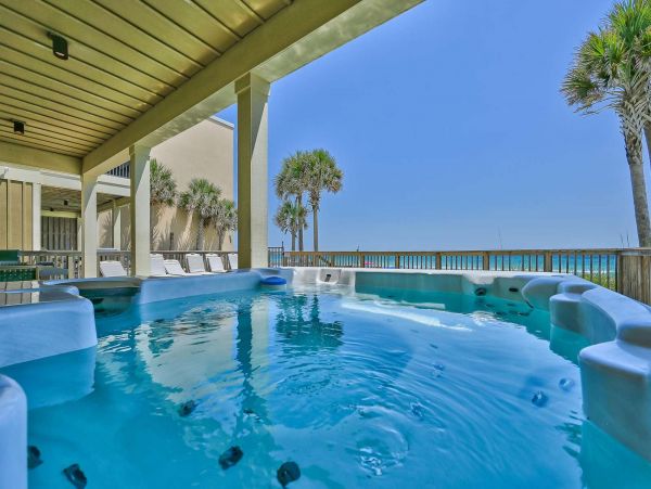 On Beach Panama City Vacation Pool Home Six Bedroom