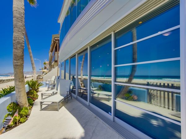 Mission Beach Contemporary Beachfront Condo Ocean Views