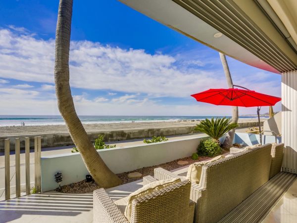 Mission Beach Contemporary Beachfront Condo Ocean Views