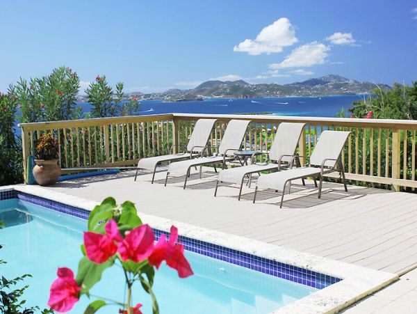 Cruz Bay Four Bedroom Hillside Home with Spectacular Views