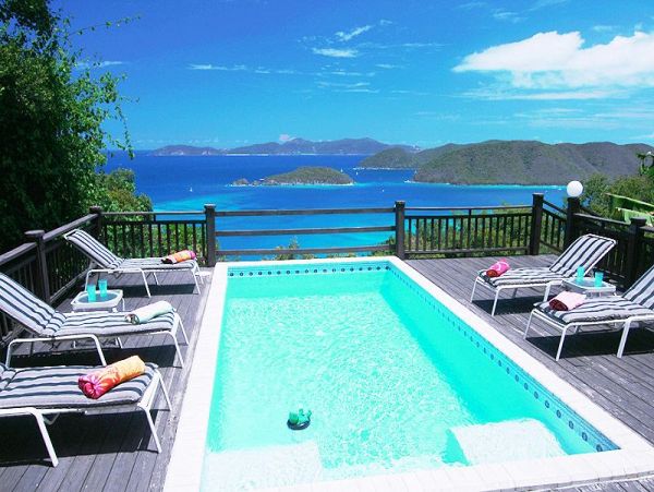 St John Vacation Rental Pool Home & Full Ocean Views