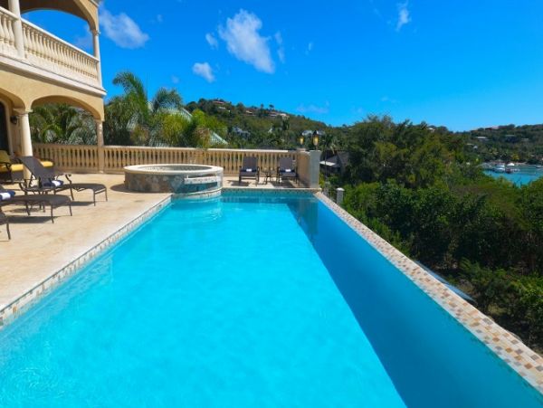 Luxury St John Beachfront Villa Overlooking Bay Sleeps 10