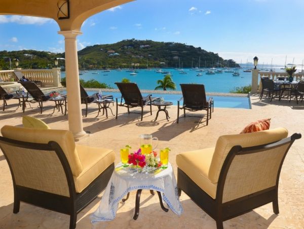 Luxury St John Beachfront Villa Overlooking Bay Sleeps 10
