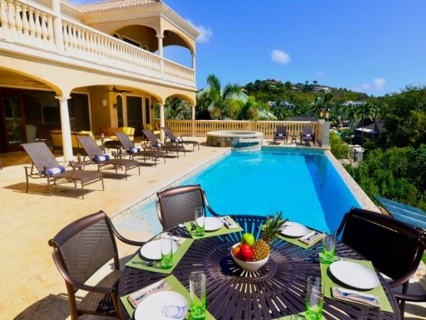 Luxury St John Beachfront Villa Overlooking Bay Sleeps 10