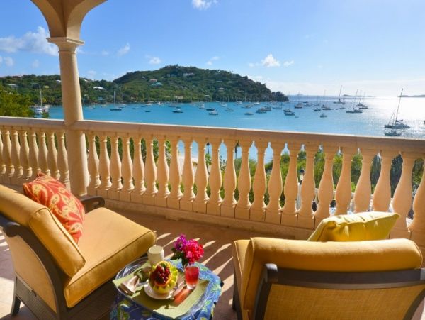 Luxury St John Beachfront Villa Overlooking Bay Sleeps 10