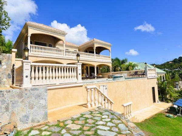 Luxury St John Beachfront Villa Overlooking Bay Sleeps 10