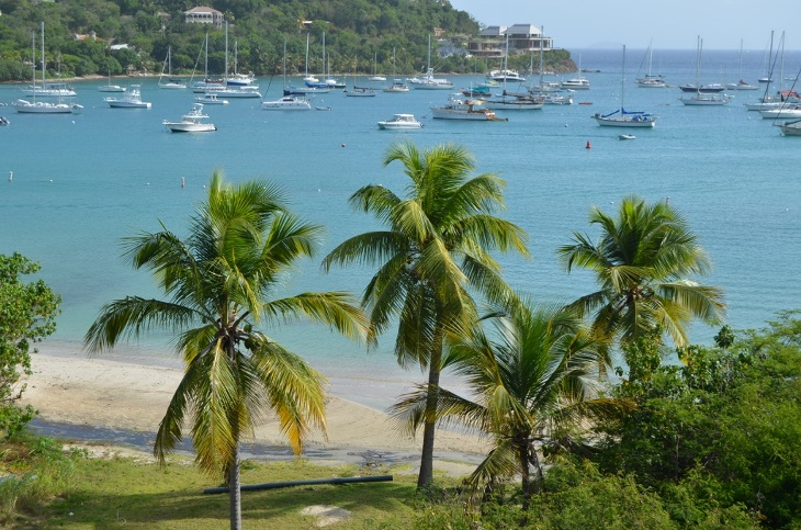 Luxury St John Beachfront Villa Overlooking Bay Sleeps 10