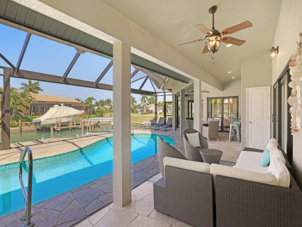Contemporary Canal Front Home Private Pool in Marco Island