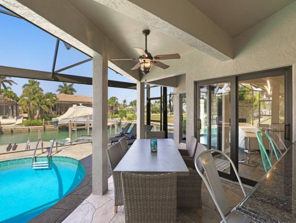 Contemporary Canal Front Home Private Pool in Marco Island