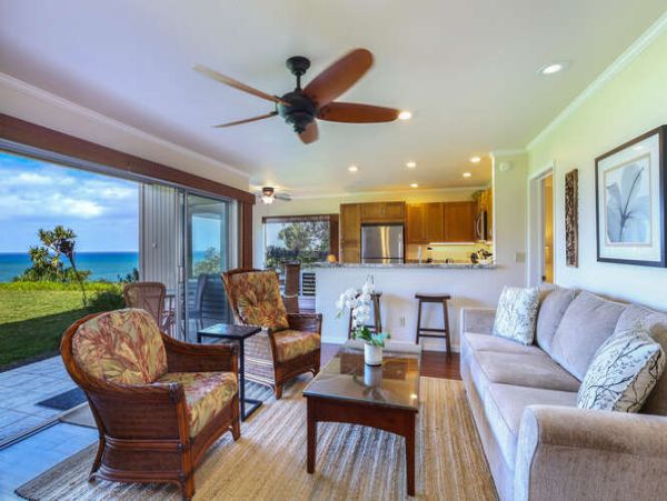 Princeville Oceanfront Two Bedroom Vacation Condo