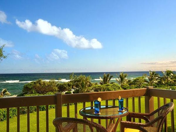 Princeville One Bedroom Beach Condo Ocean Views