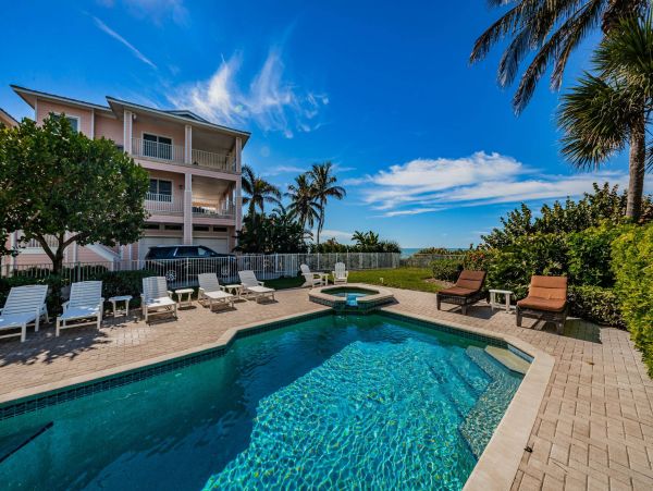 Indian Rocks Beach Beachfront Vacation Rental Luxury Beach House with Pool