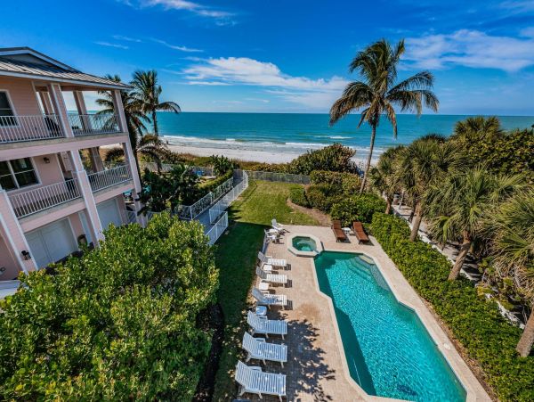 Indian Rocks Beach Beachfront Vacation Rental Luxury Beach House with Pool