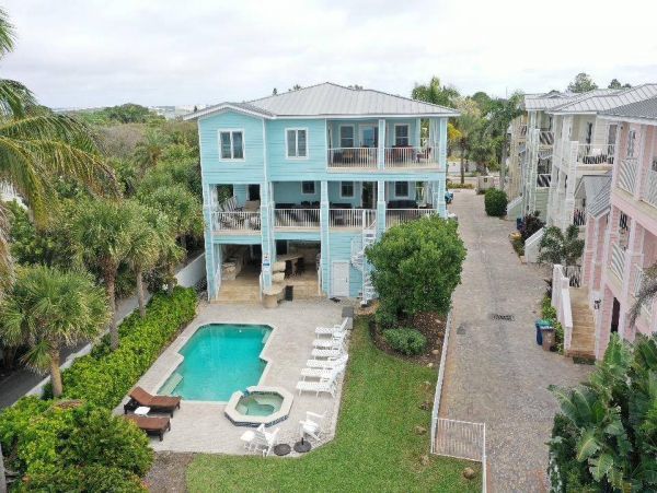 Indian Rocks Beach Beachfront Vacation Rental Luxury Beach House with Pool