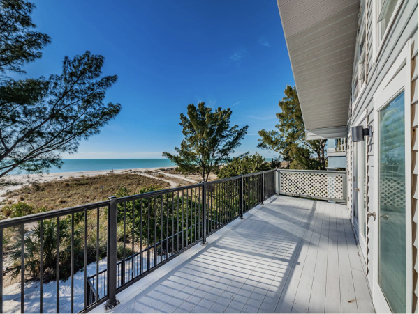 Treasure Island Beachfront Vacation Rental 5-Bedroom Home with Balconies & Pool Table