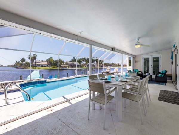 Four Bedroom Canal Front Rental Home in Cape Coral