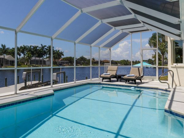 Four Bedroom Canal Front Rental Home in Cape Coral