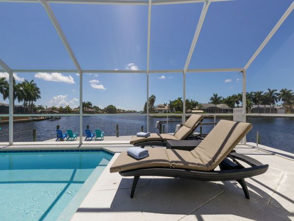 Four Bedroom Canal Front Rental Home in Cape Coral