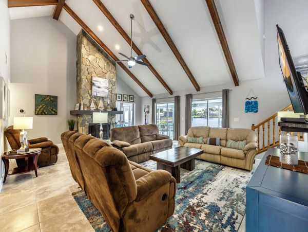 Four Bedroom Canal Front Rental Home in Cape Coral