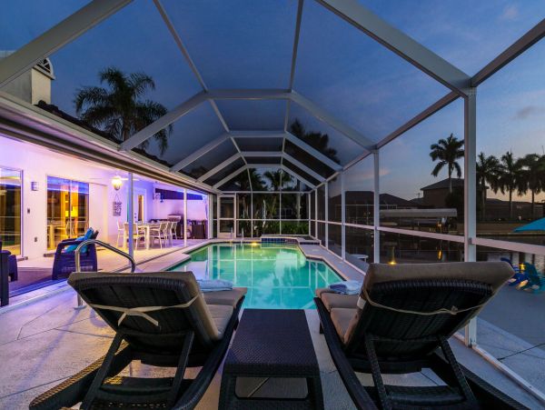 Four Bedroom Canal Front Rental Home in Cape Coral