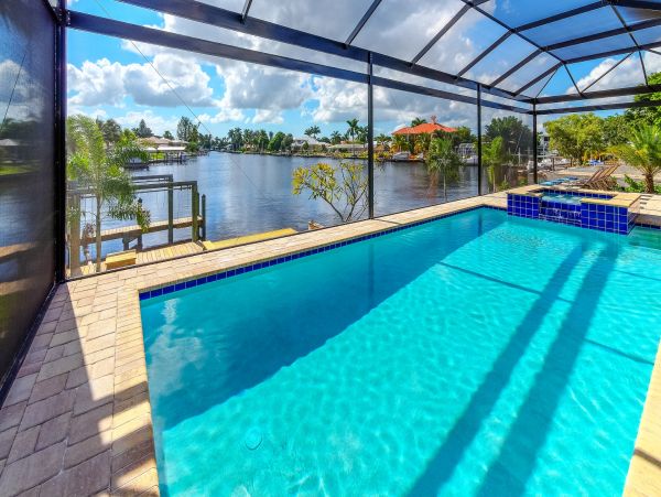 Luxury Waterfront Vacation Home with Private Pool Cape Coral