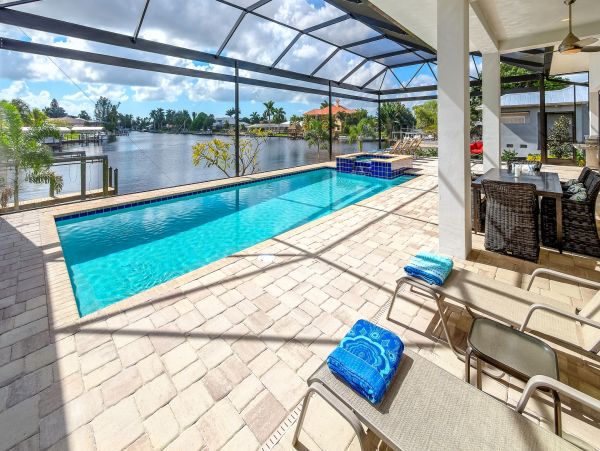 Luxury Waterfront Vacation Home with Private Pool Cape Coral