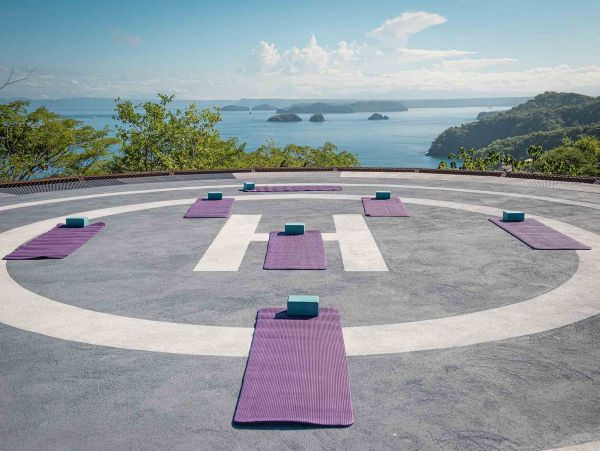 Luxury Ocotal Vacation Villa Helicopter Landing Pad.