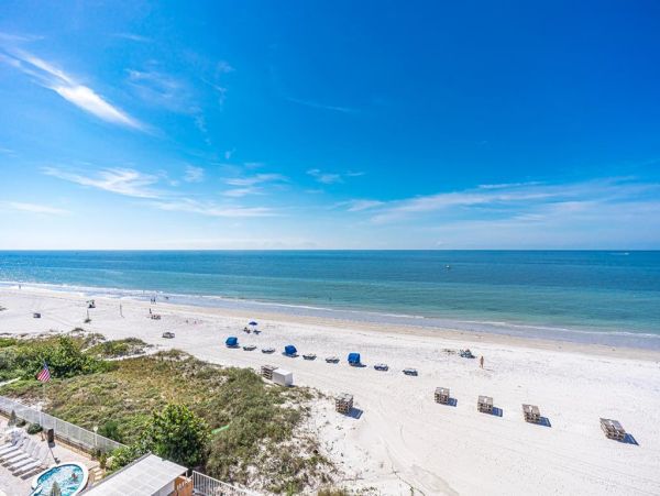 On Beach Indian Shores Vacation Condo Three Bedrooms