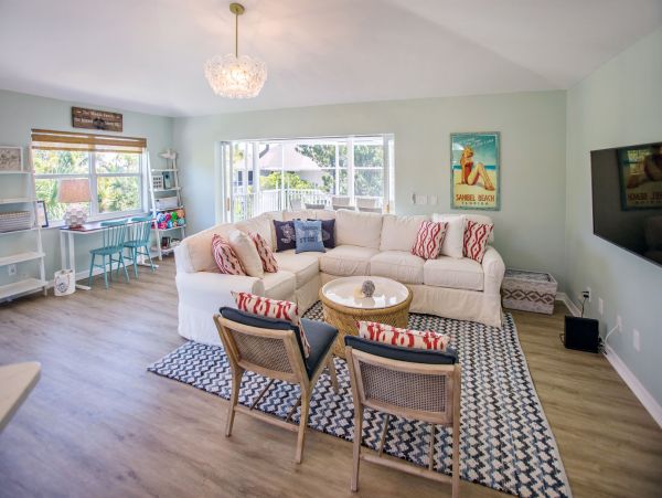 Walk to Beach Three Bedroom Rental Home in Sanibel