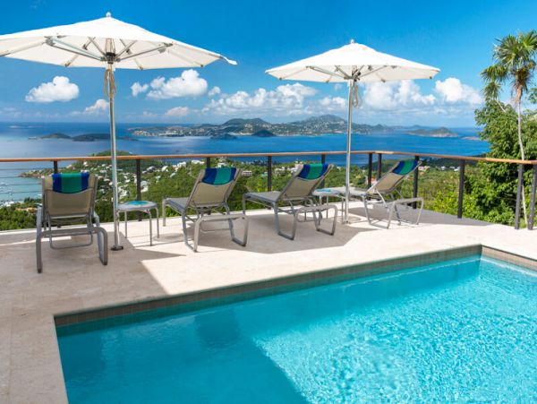St. John Vacation Pool Villa Three Bedroom Ocean Views