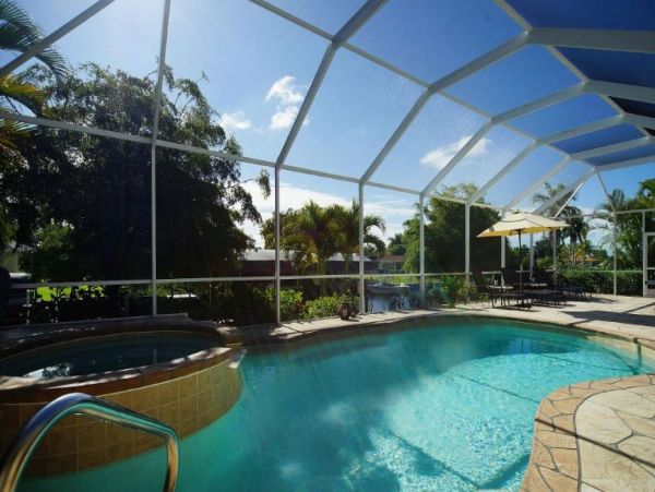 Caged Pool Canal Views Cape Coral Vacation Home