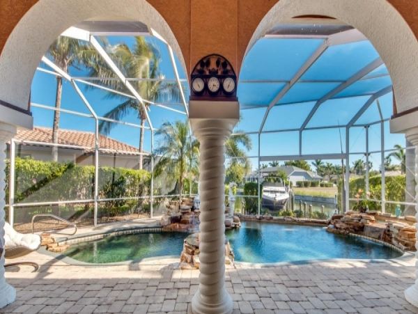 Three Bedrooms Canal Front Rental Home in Cape Coral