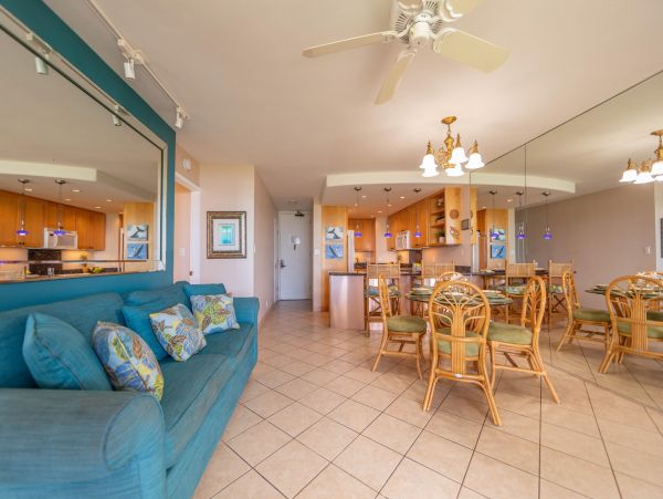 Two Bedroom Oceanfront Condo in Maui Sleeps Six Guests