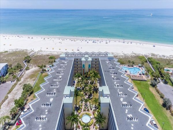 Treasure Island Beachfront Condo Florida Gulf Coast Vacation Rental with Pool & Hot Tubs