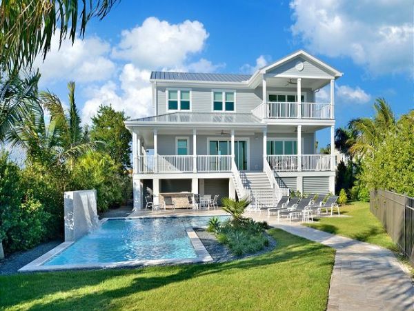 Key West Canal Front Four Bedroom Rental Home with Pool