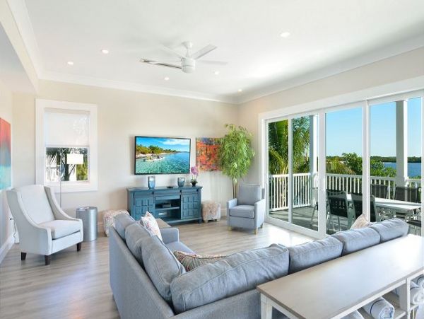 Key West Canal Front Four Bedroom Rental Home with Pool