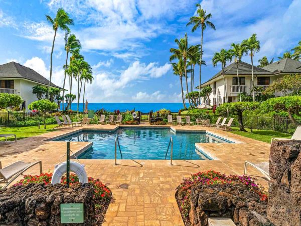 Oceanfront Two Bedroom Vacation Villa in Poipu