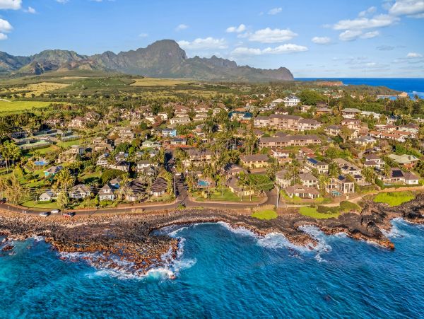 Steps away from the Poipu shoreline
