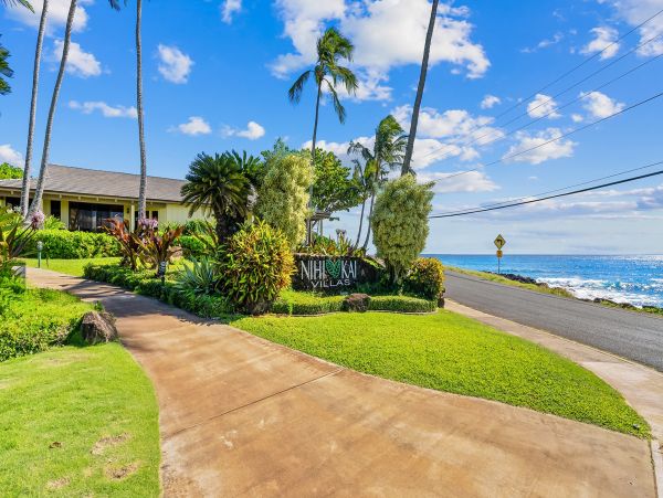 Steps away from the Poipu shoreline